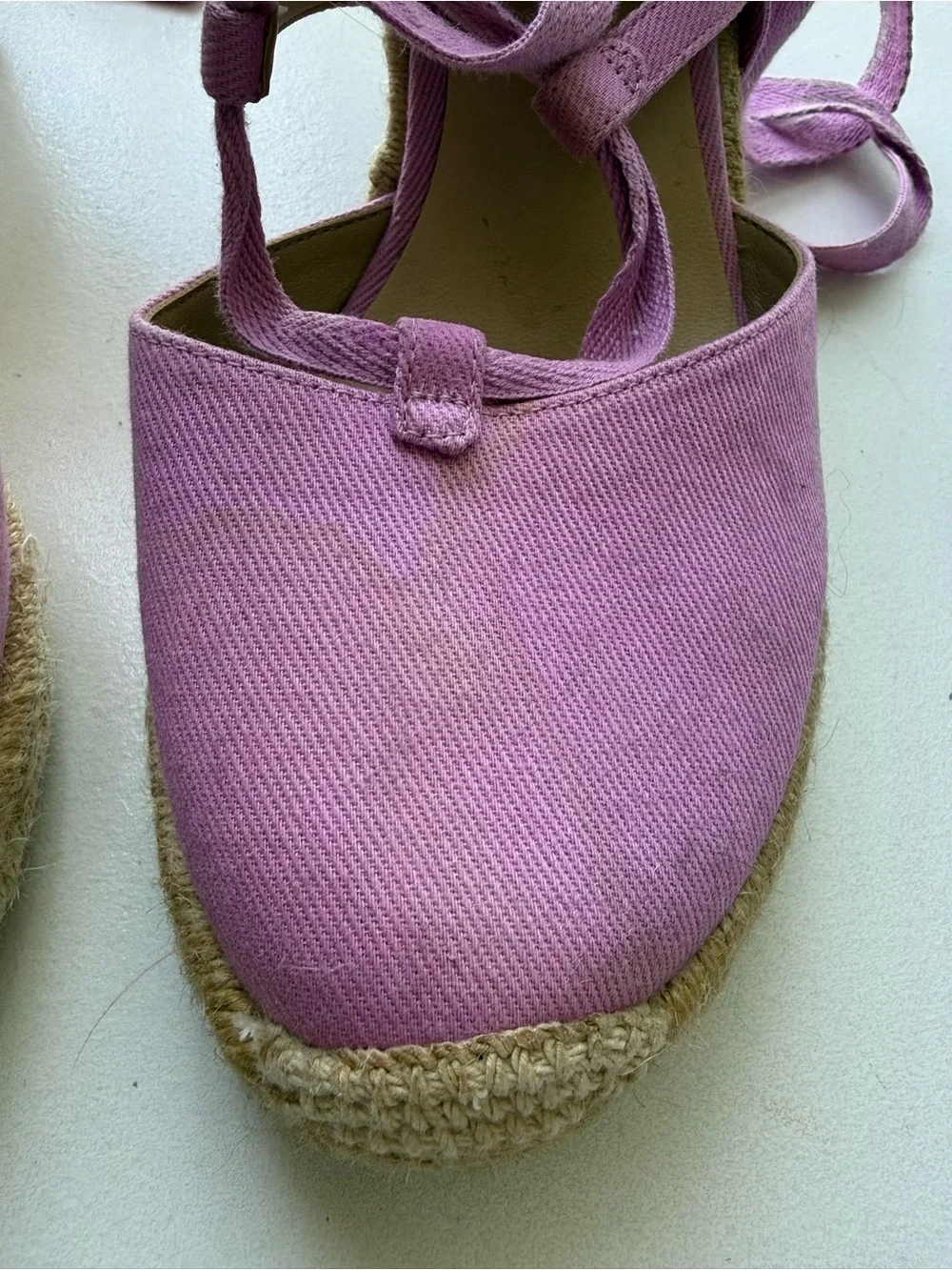 Stuart Weitzman Lavender Lace-Up Espadrille Wedges - Picture 5 of 5
